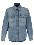 Versace Blue Cotton Shirt
