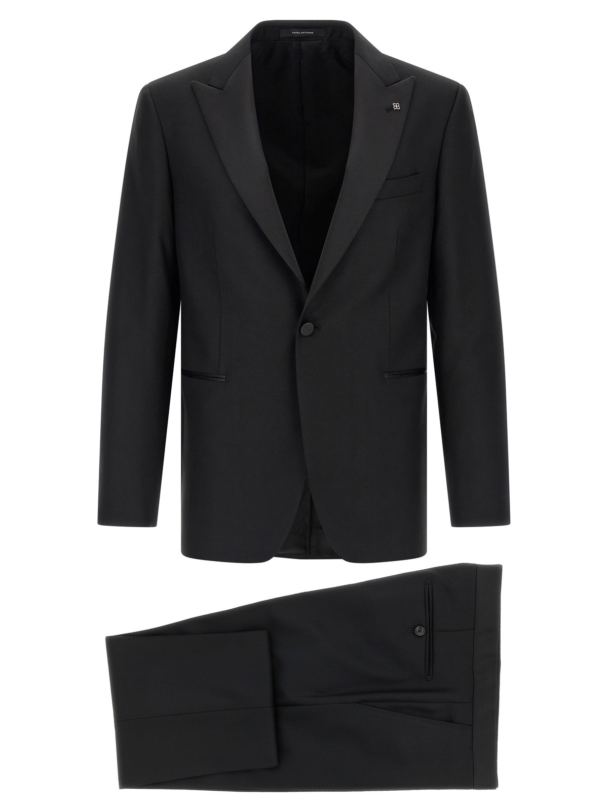 Black Virgin Wool Two-Piece Suit