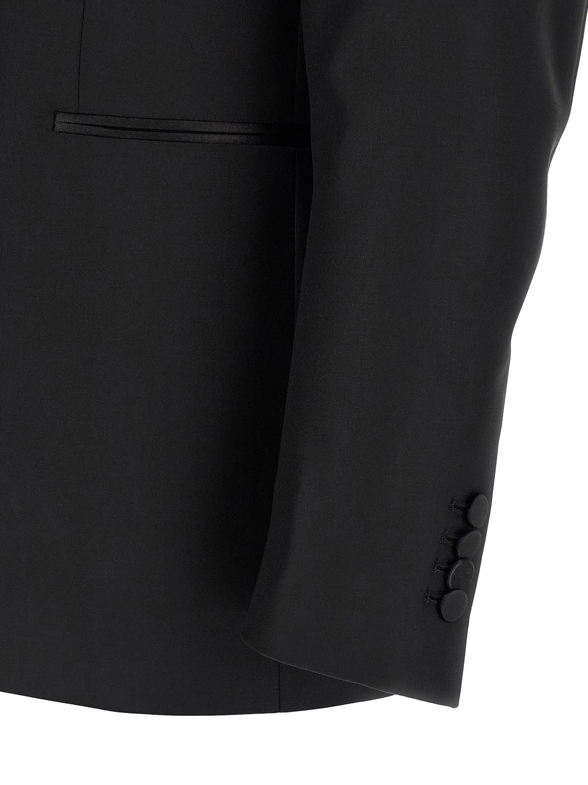 Black Virgin Wool Two-Piece Suit