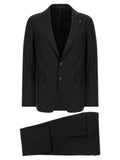 Black Virgin Wool Two-Piece Suit