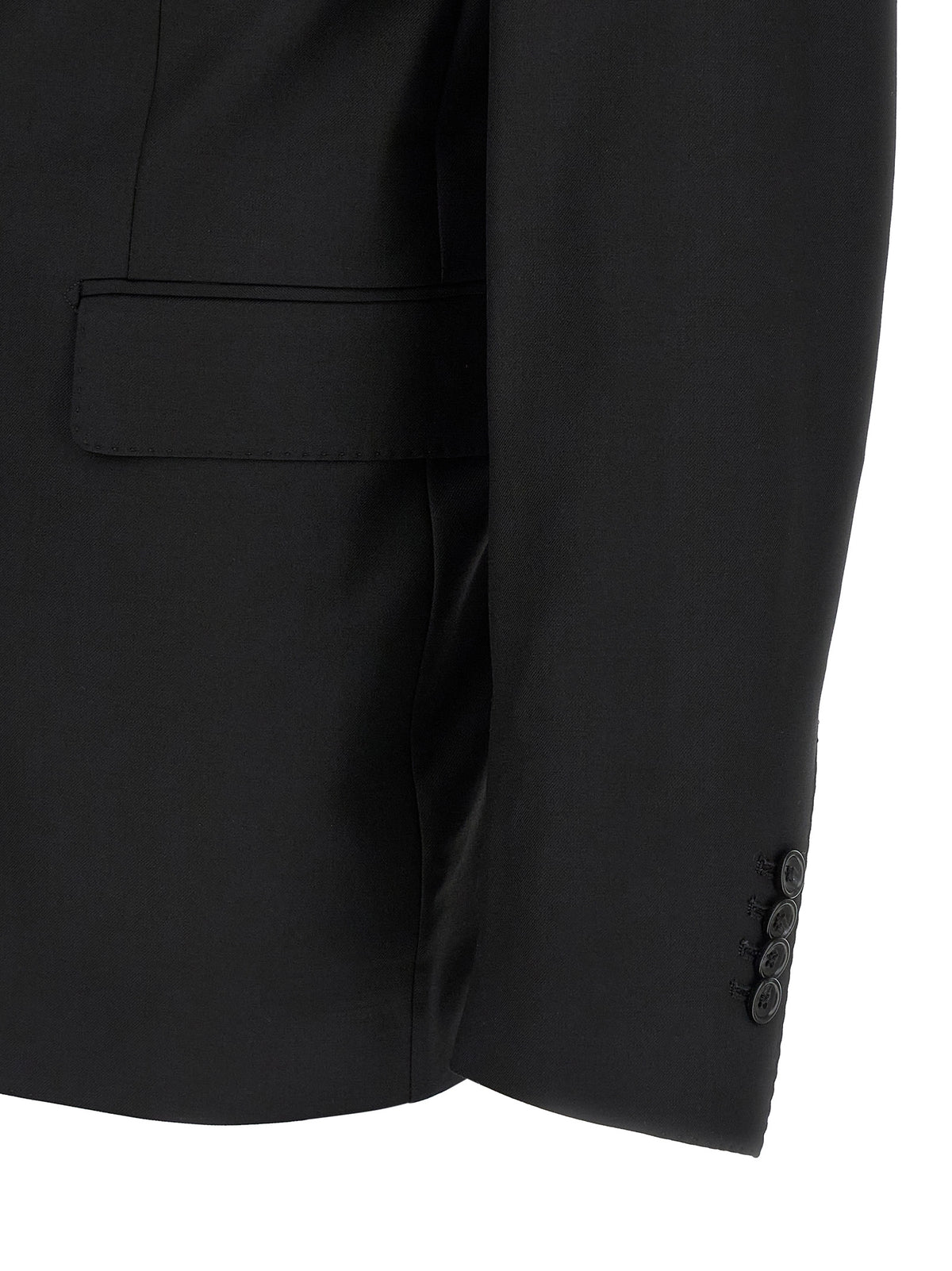 Black Virgin Wool Two-Piece Suit
