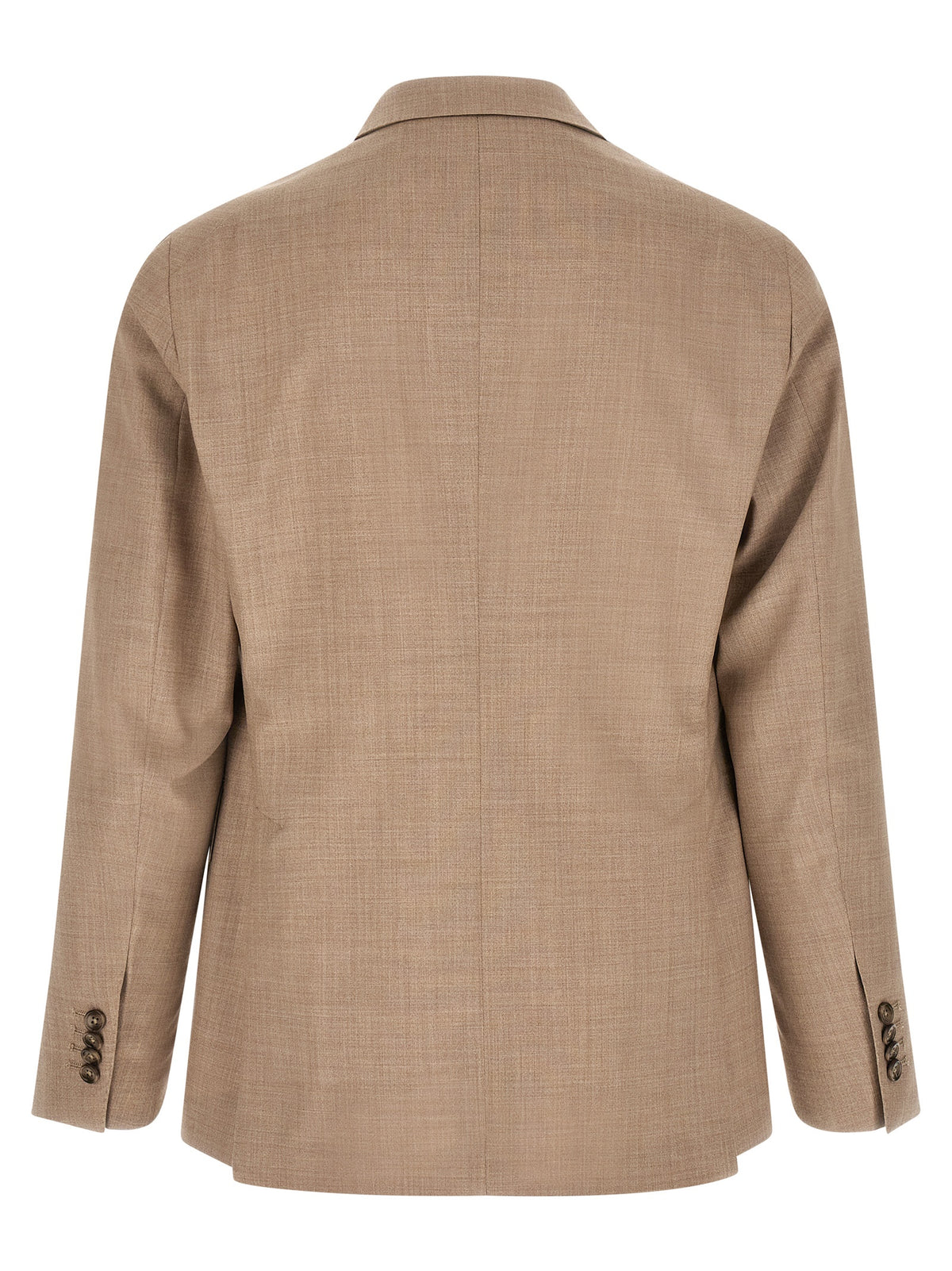 Beige Virgin Wool Two-Piece Suit