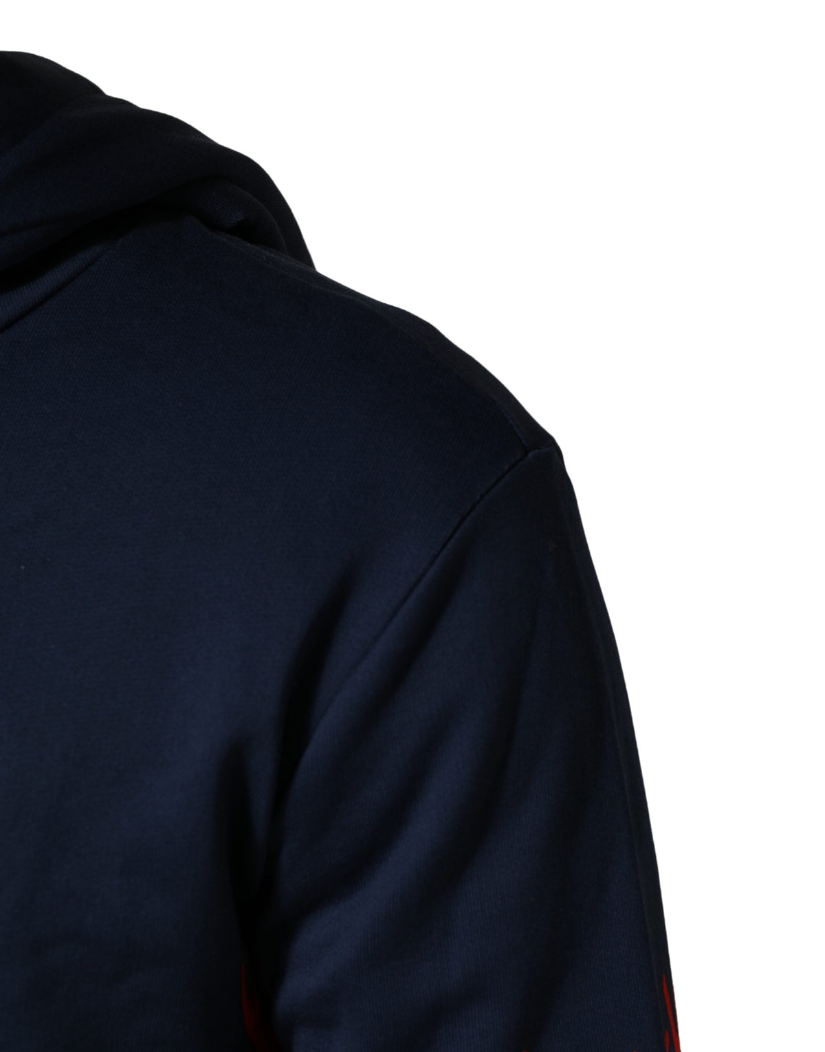 Blue Cotton Coral Logo Hooded Sweatshirt Sweater
