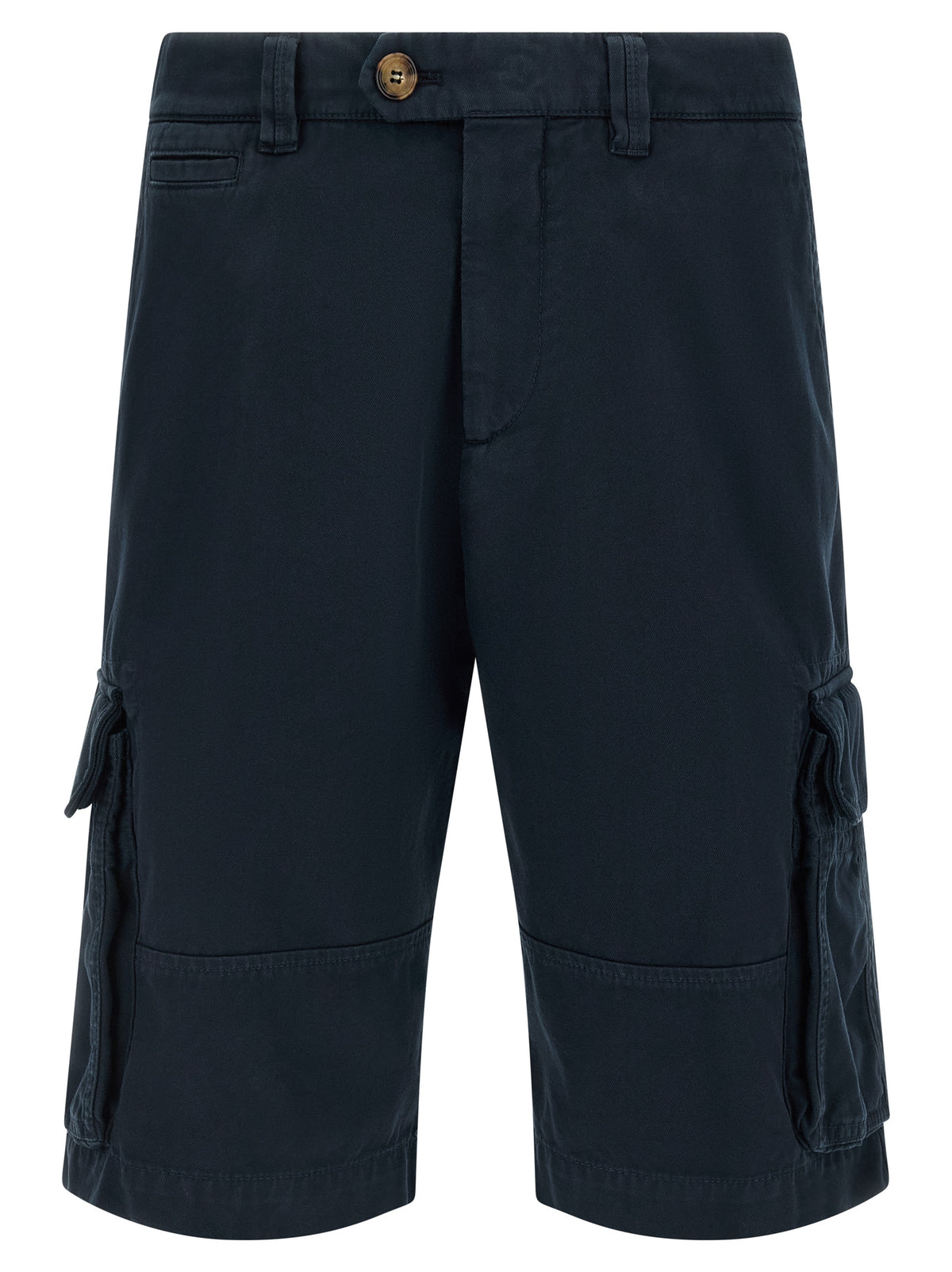 Brunello Cucinelli Blue Cotton Bermuda Shorts