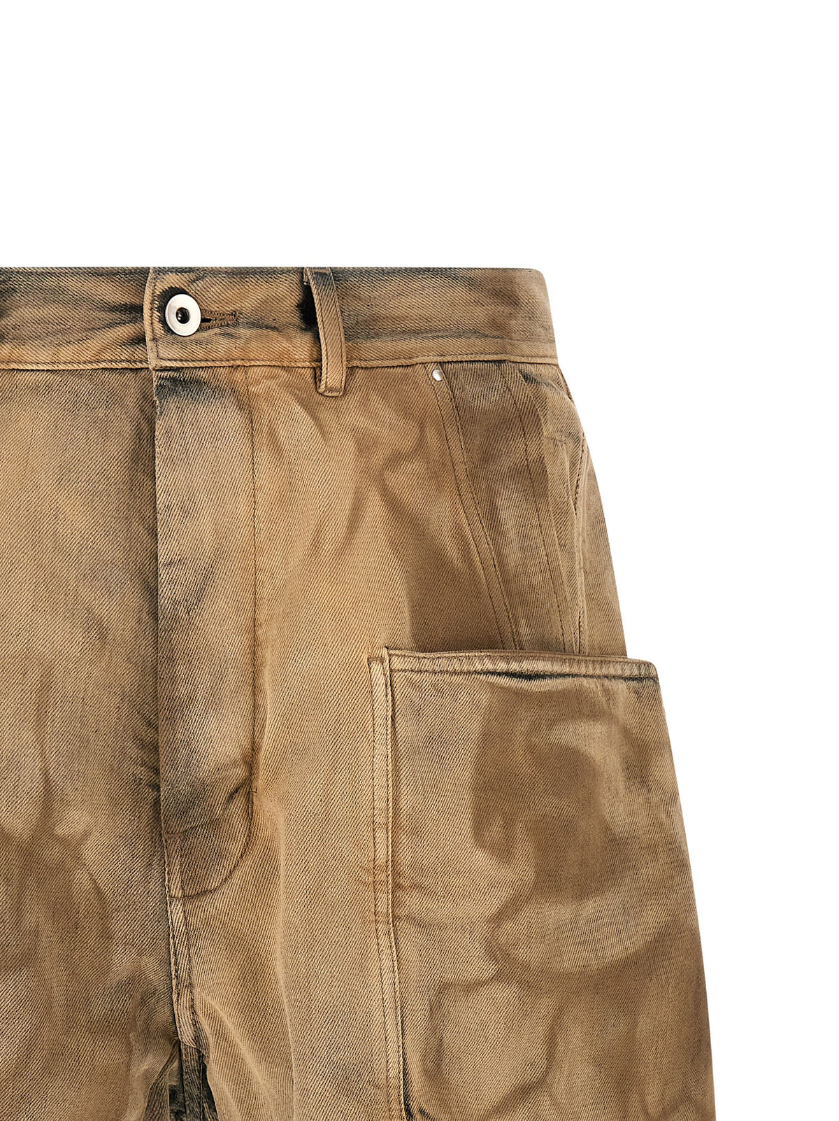 Beige Cotton Bermuda Shorts