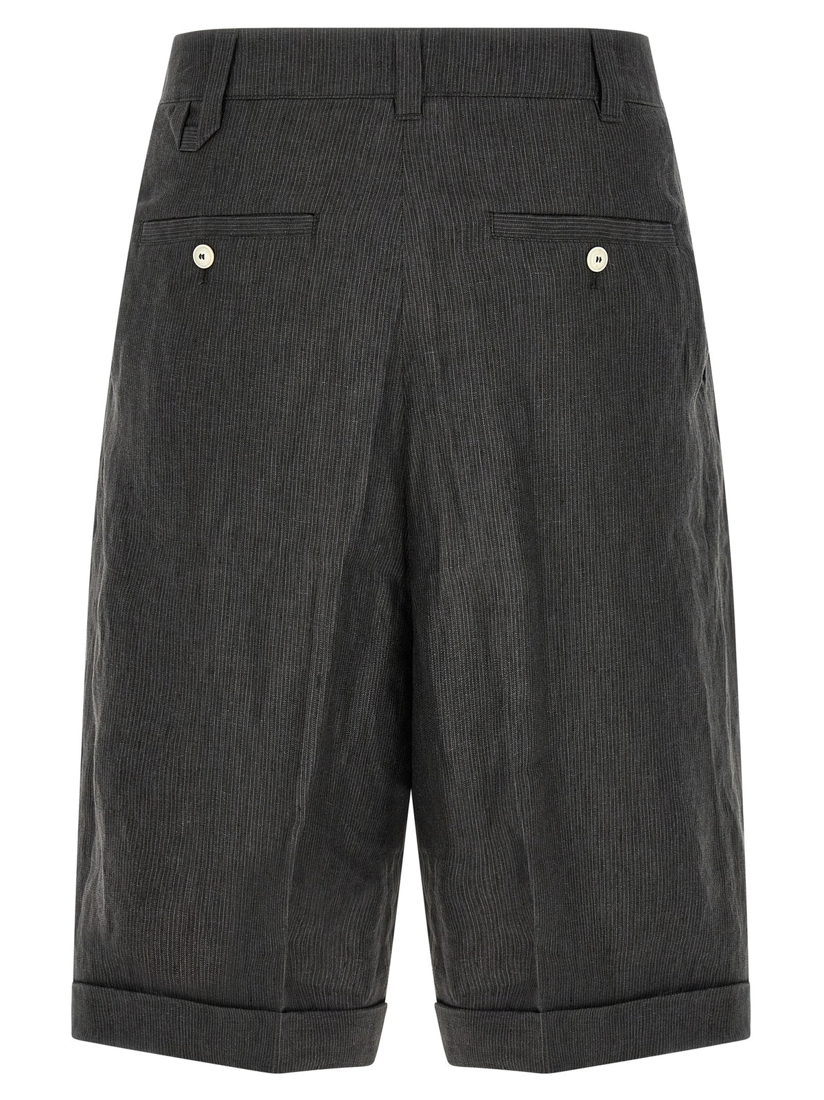 Jacquemus Grey Linen Bermuda Shorts