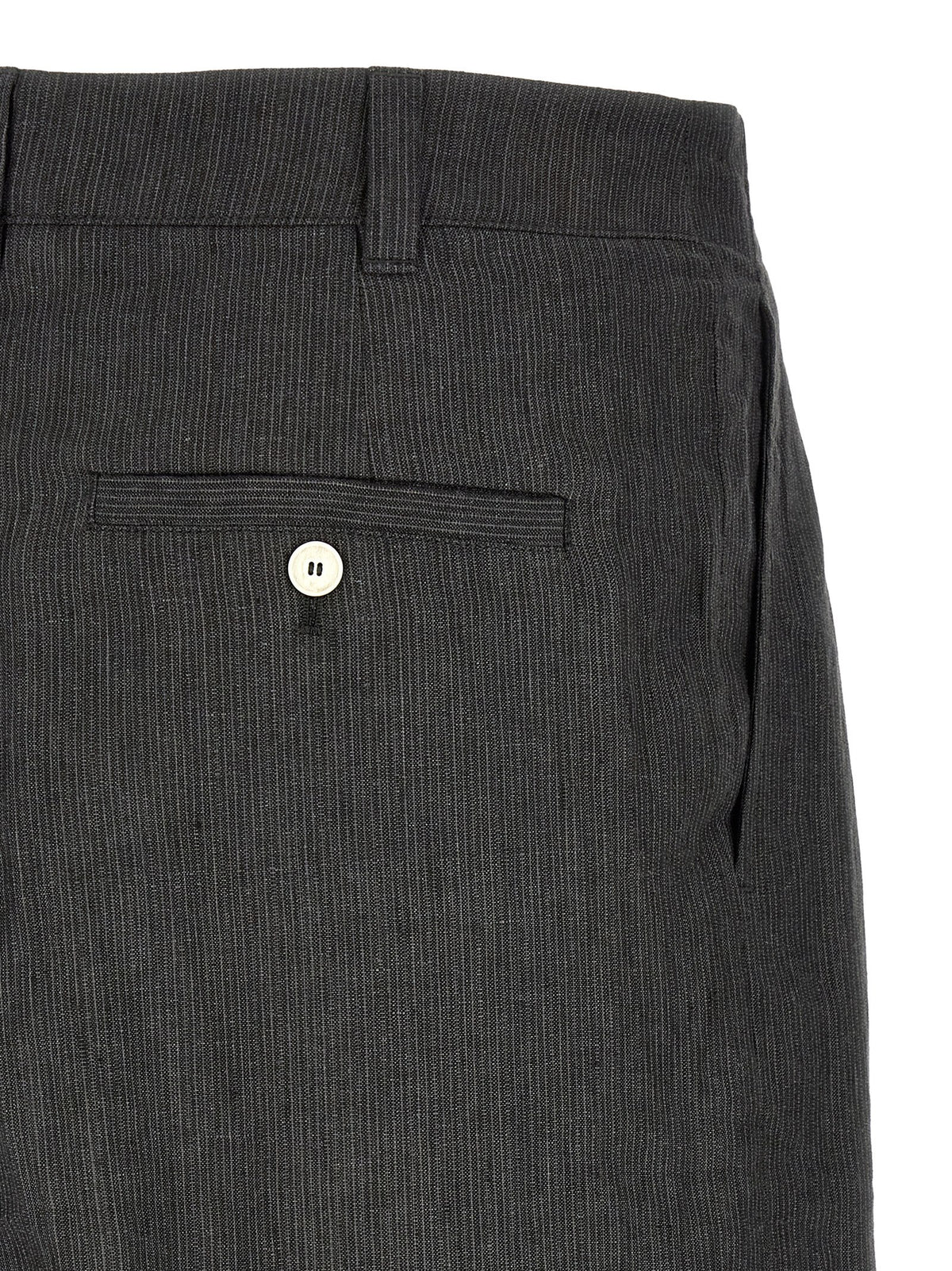 Jacquemus Grey Linen Bermuda Shorts