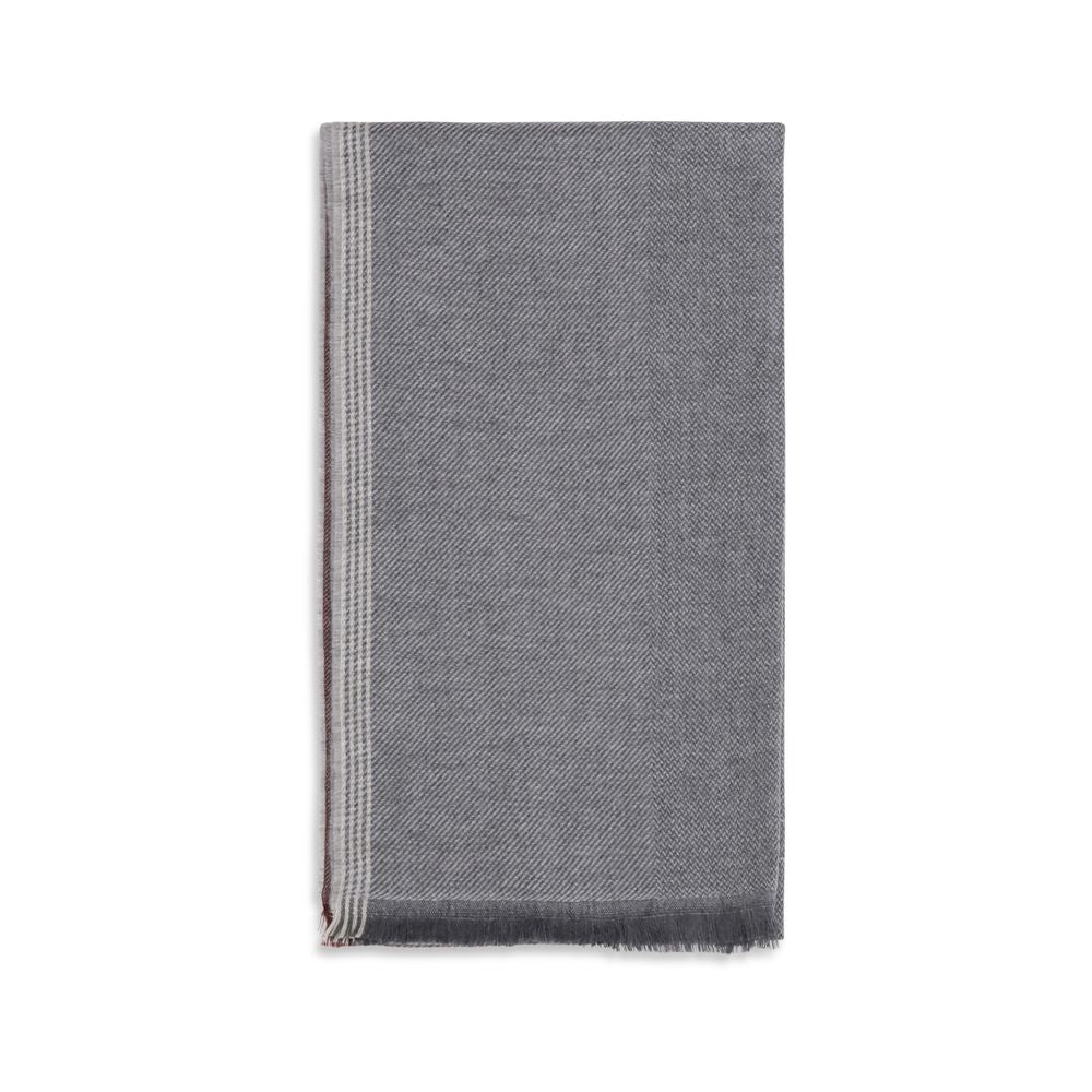 Brunello Cucinelli Grey Cashmere Scarf