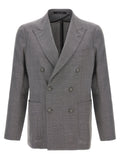 Gray Virgin Wool Blazer