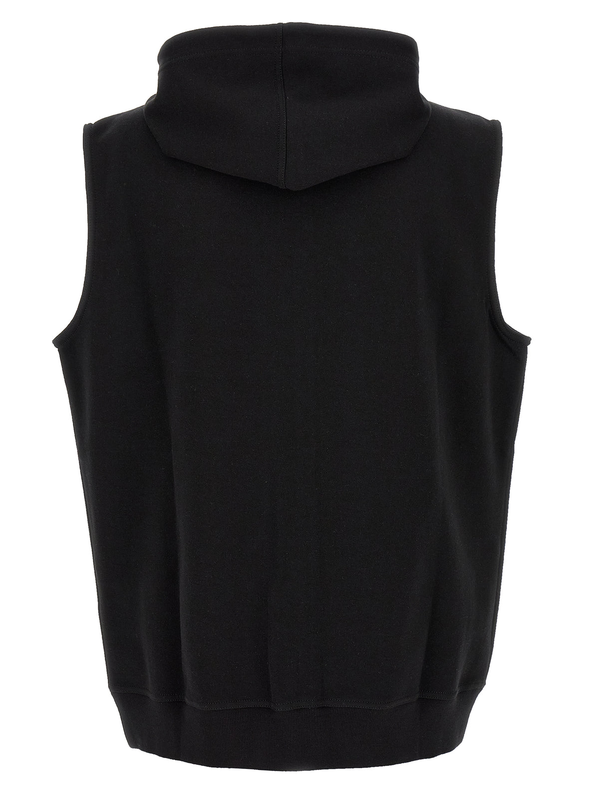 Black Cotton Sleeveless Jacket