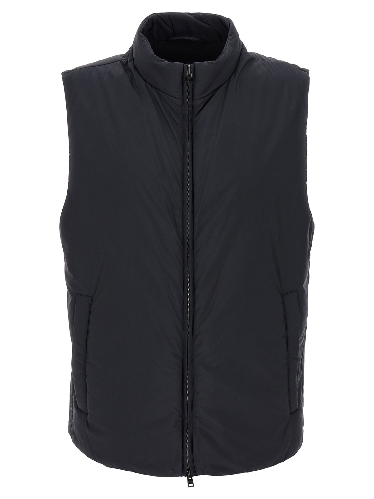 Black Polyamide Sleeveless Jacket