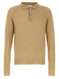 Beige Cotton Polo Shirt