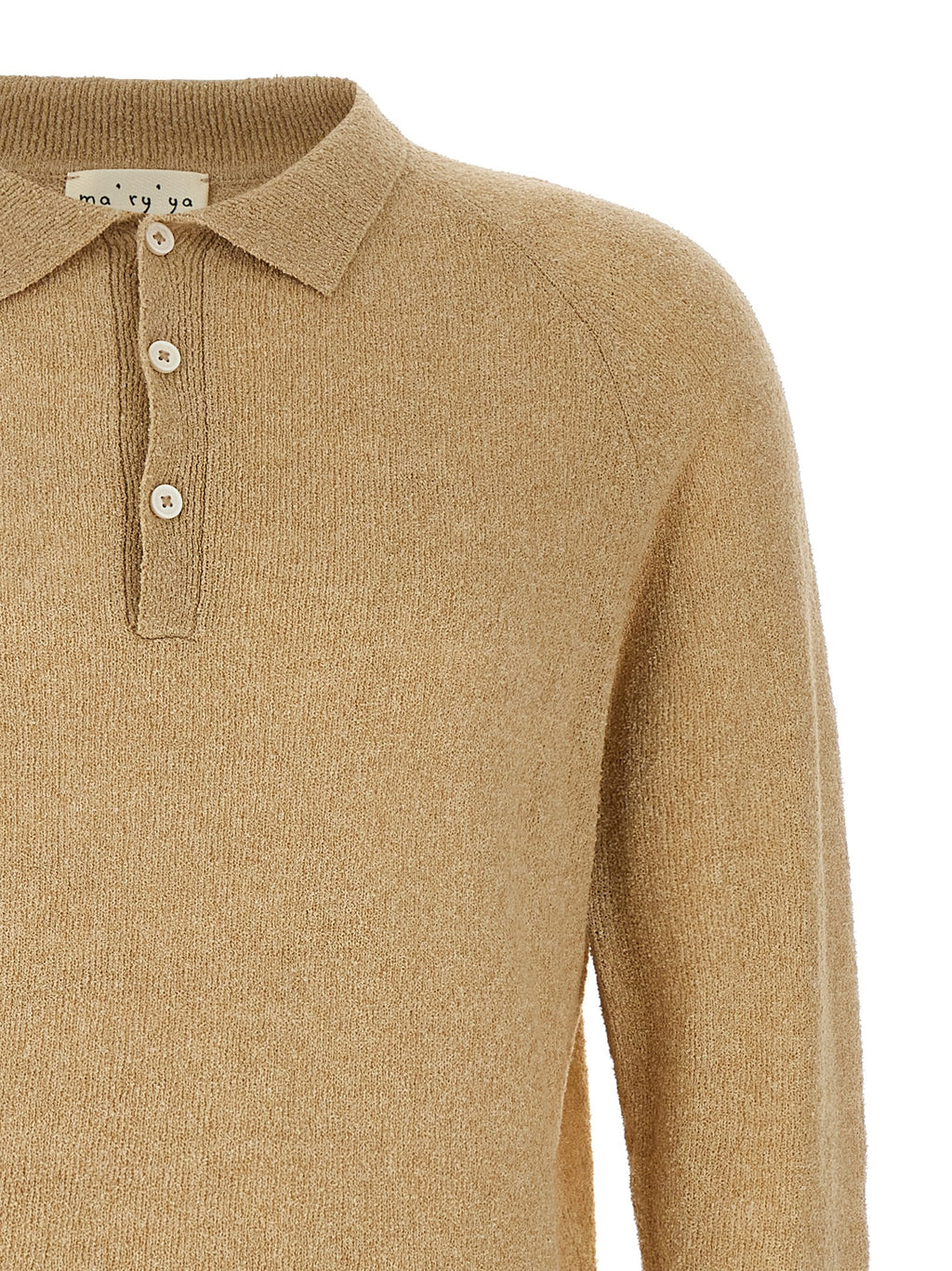 Beige Cotton Polo Shirt
