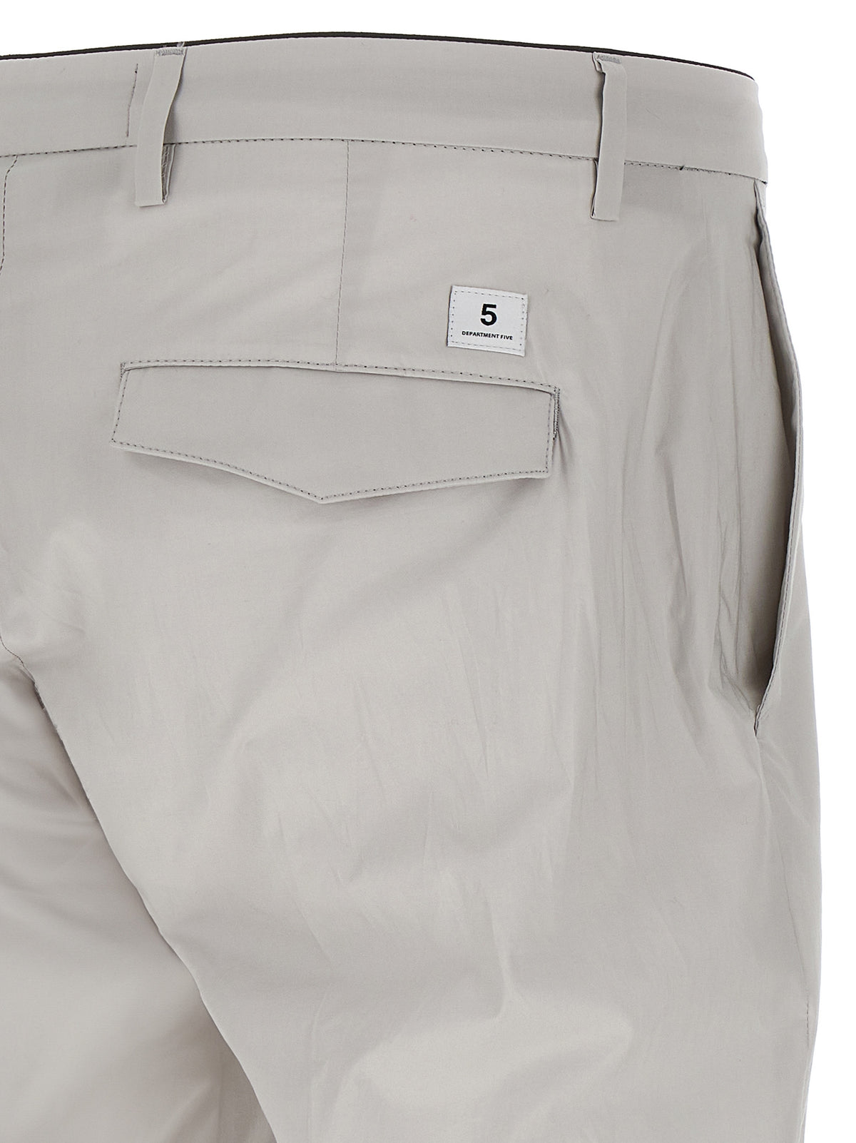 Gray Cotton Cropped Pants