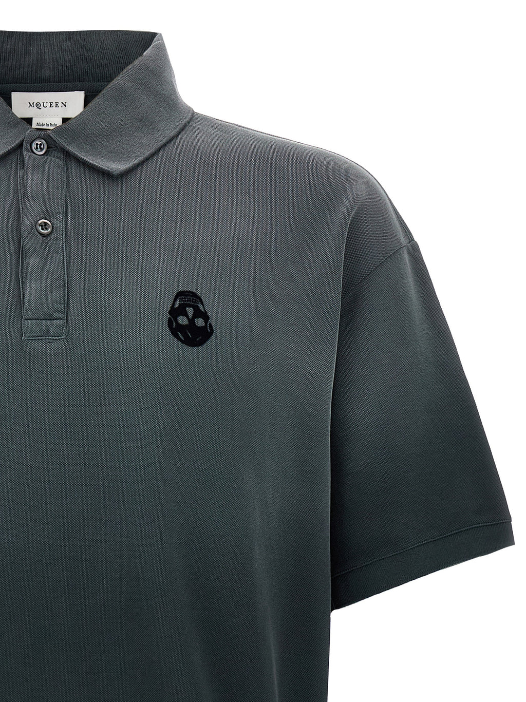 Alexander McQueen Grey Cotton Polo Shirt