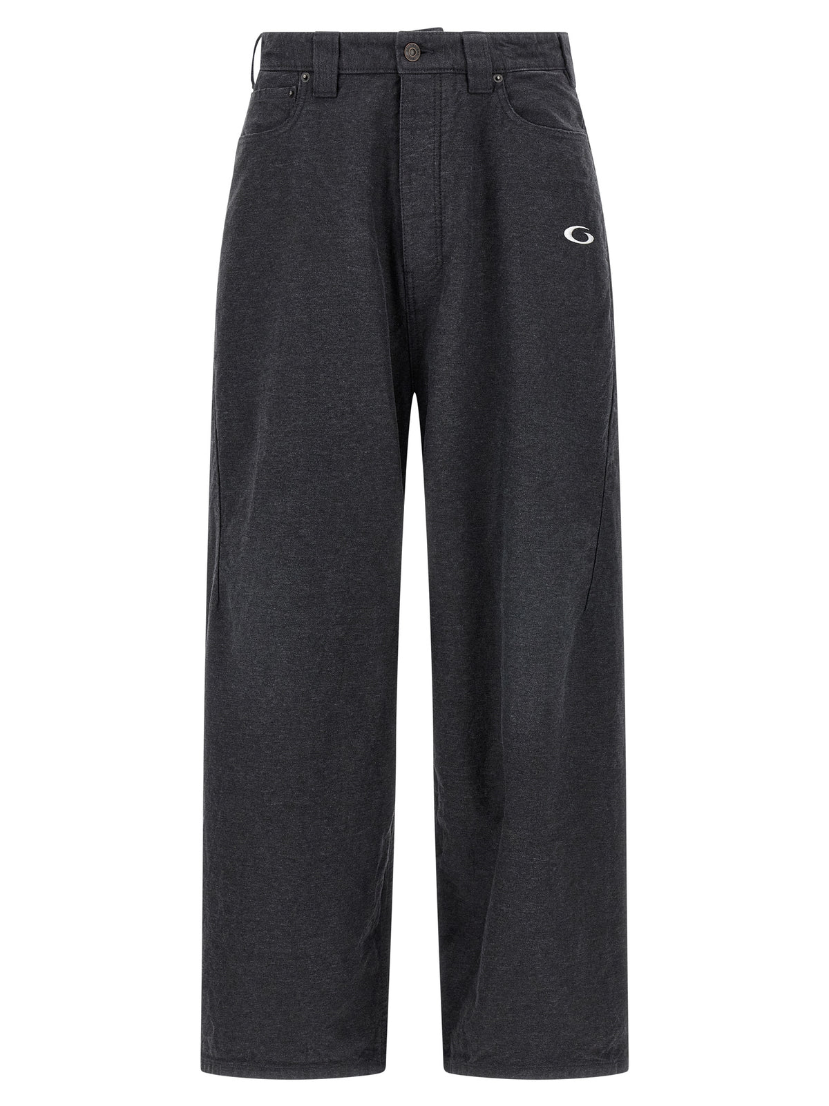 Balenciaga Grey Cotton Casual Trousers