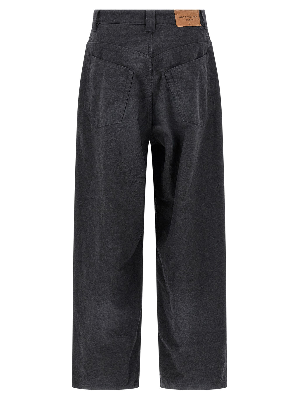 Balenciaga Grey Cotton Casual Trousers