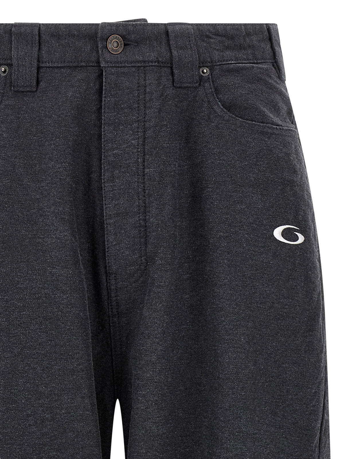 Balenciaga Grey Cotton Casual Trousers