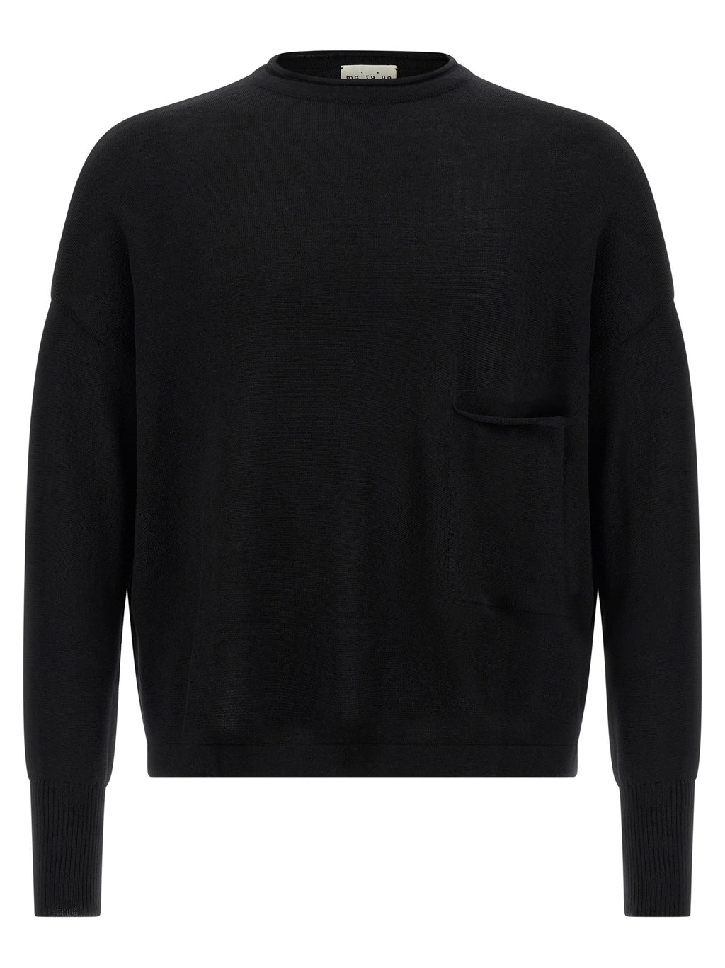 MA'RY'YA Black Virgin Wool Cardigan