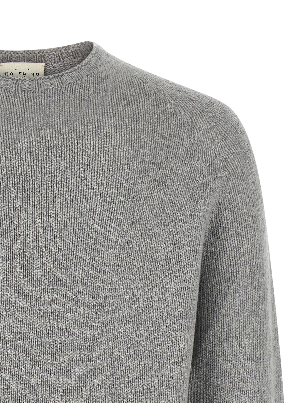 MA'RY'YA Grey Virgin Wool Cardigan