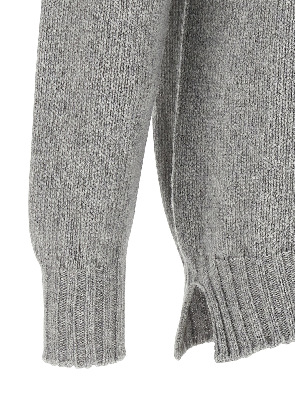 MA'RY'YA Grey Virgin Wool Cardigan