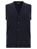 Zanone Blue Virgin Wool Cardigan