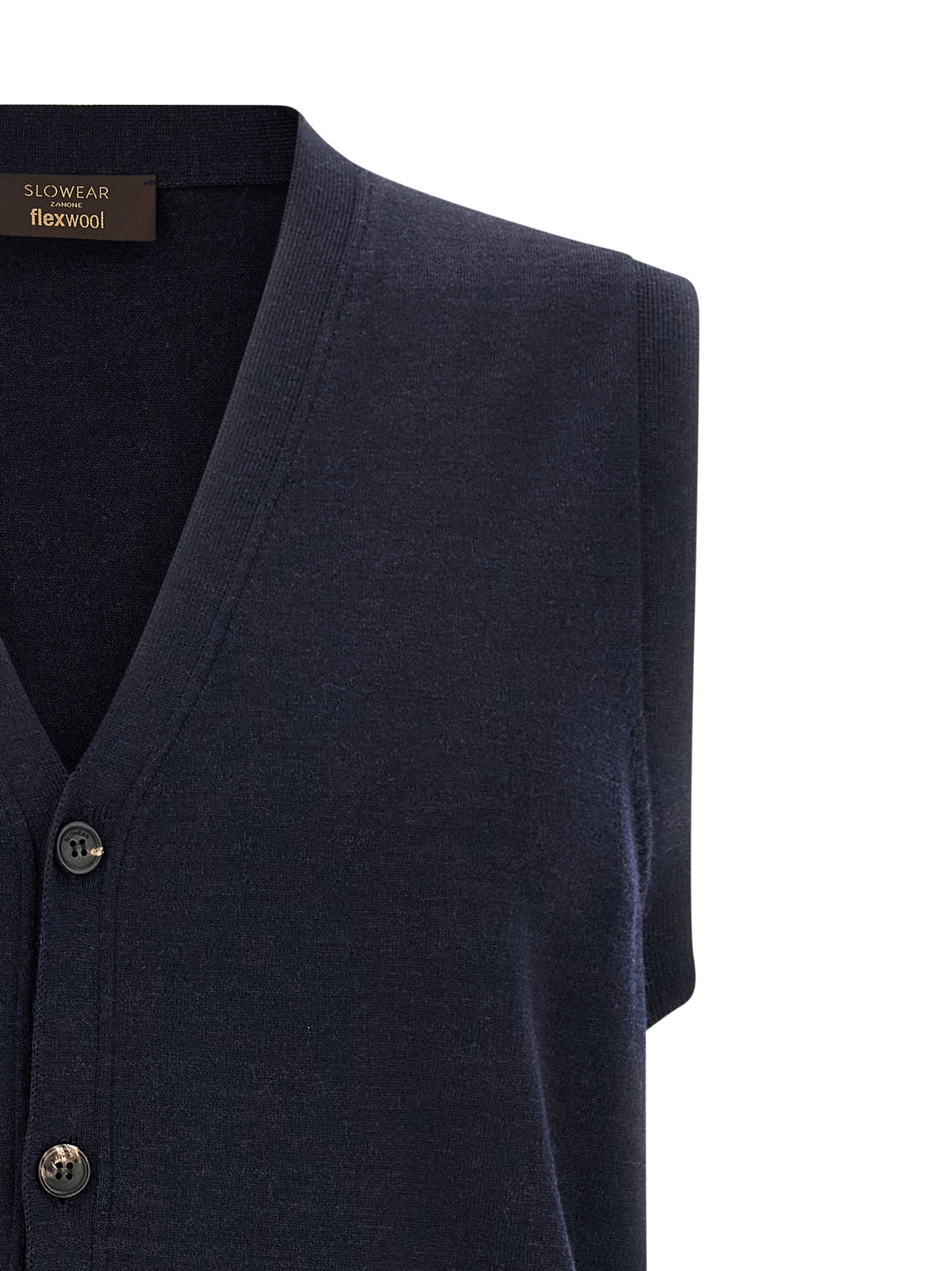 Zanone Blue Virgin Wool Cardigan