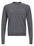 MA'RY'YA Grey Virgin Wool Cardigan
