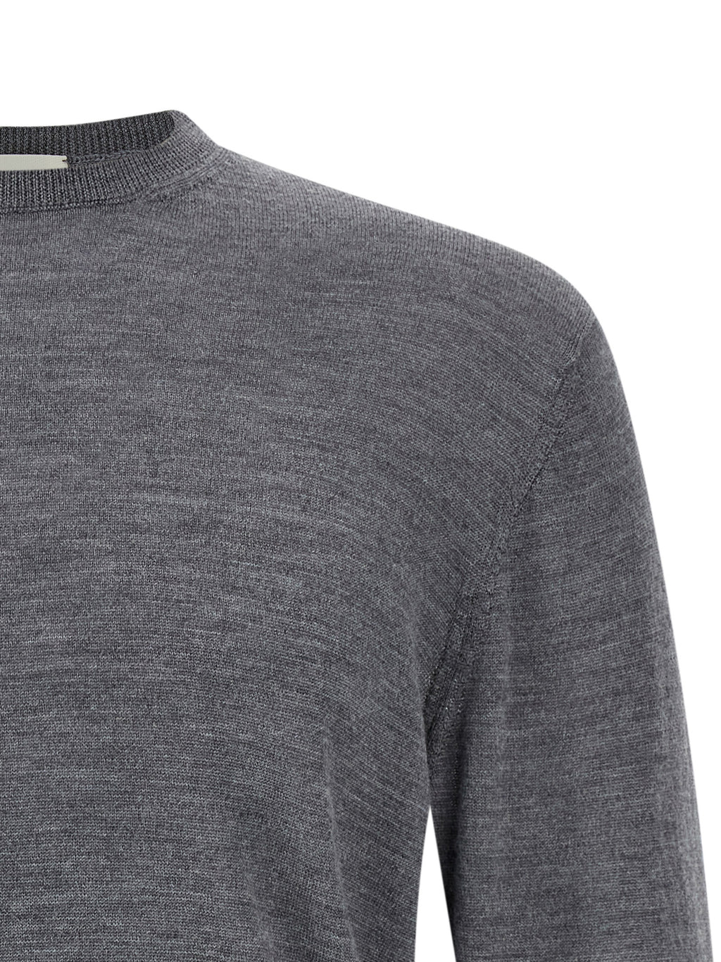 MA'RY'YA Grey Virgin Wool Cardigan