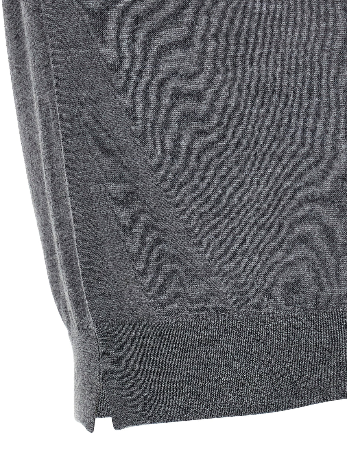 MA'RY'YA Grey Virgin Wool Cardigan