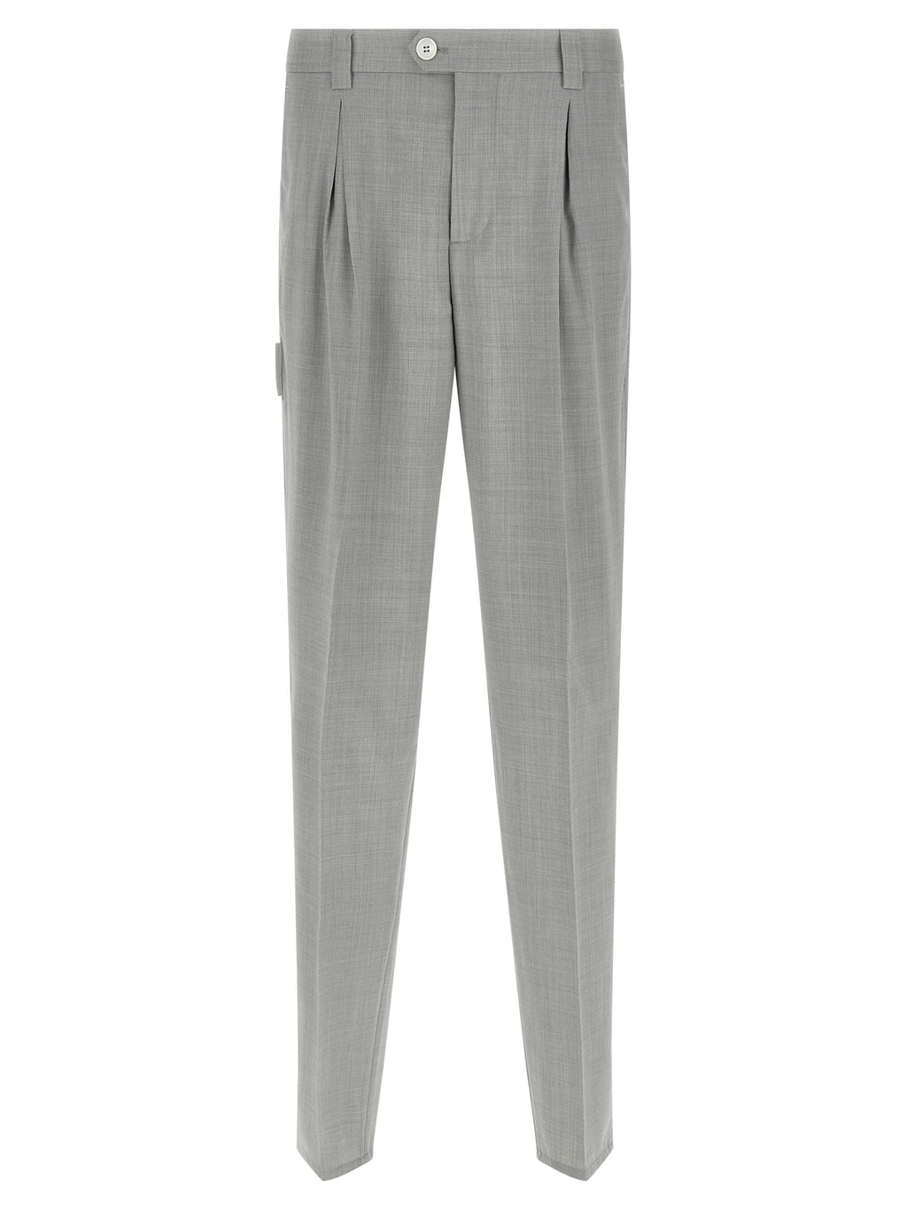 Brunello Cucinelli Grey Virgin Wool Dress Trousers