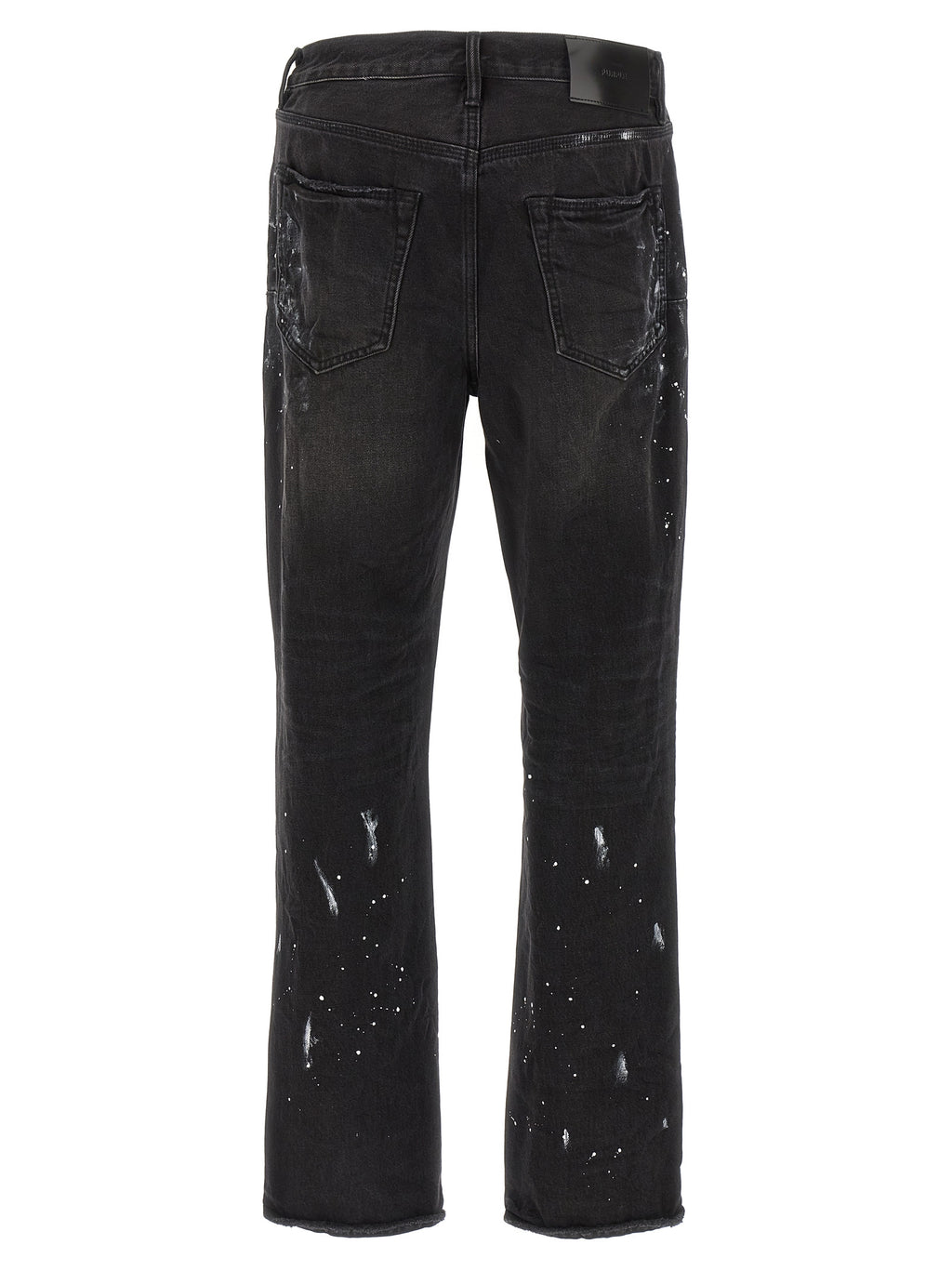 Purple Brand Black Cotton Straight-Leg Jeans