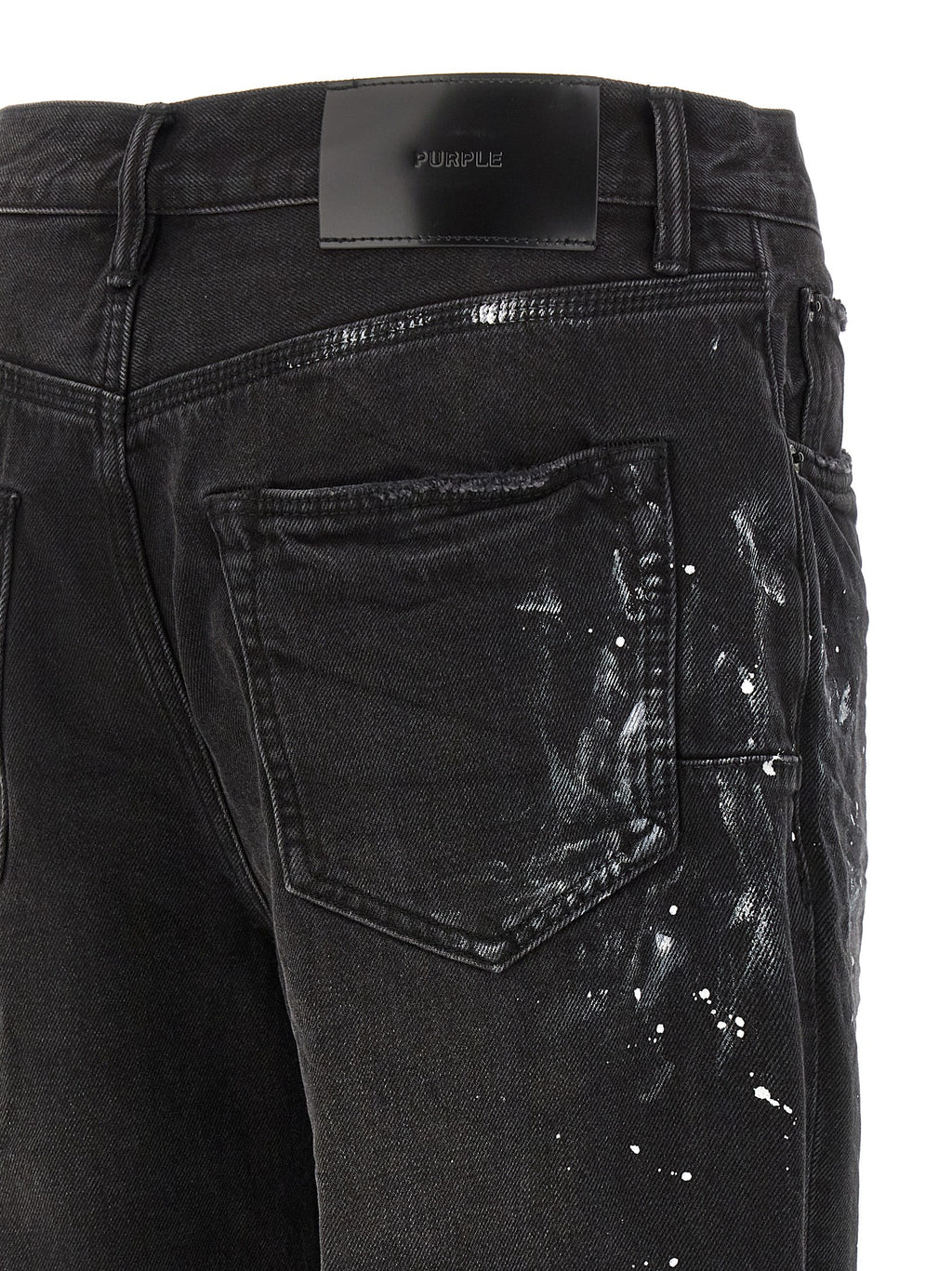 Purple Brand Black Cotton Straight-Leg Jeans