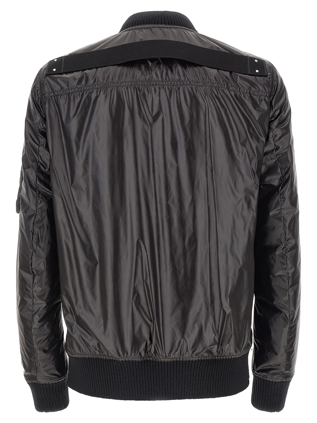 Black Nylon Bomber