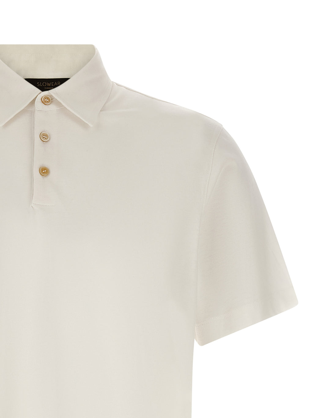 Zanone White Cotton Polo Shirt