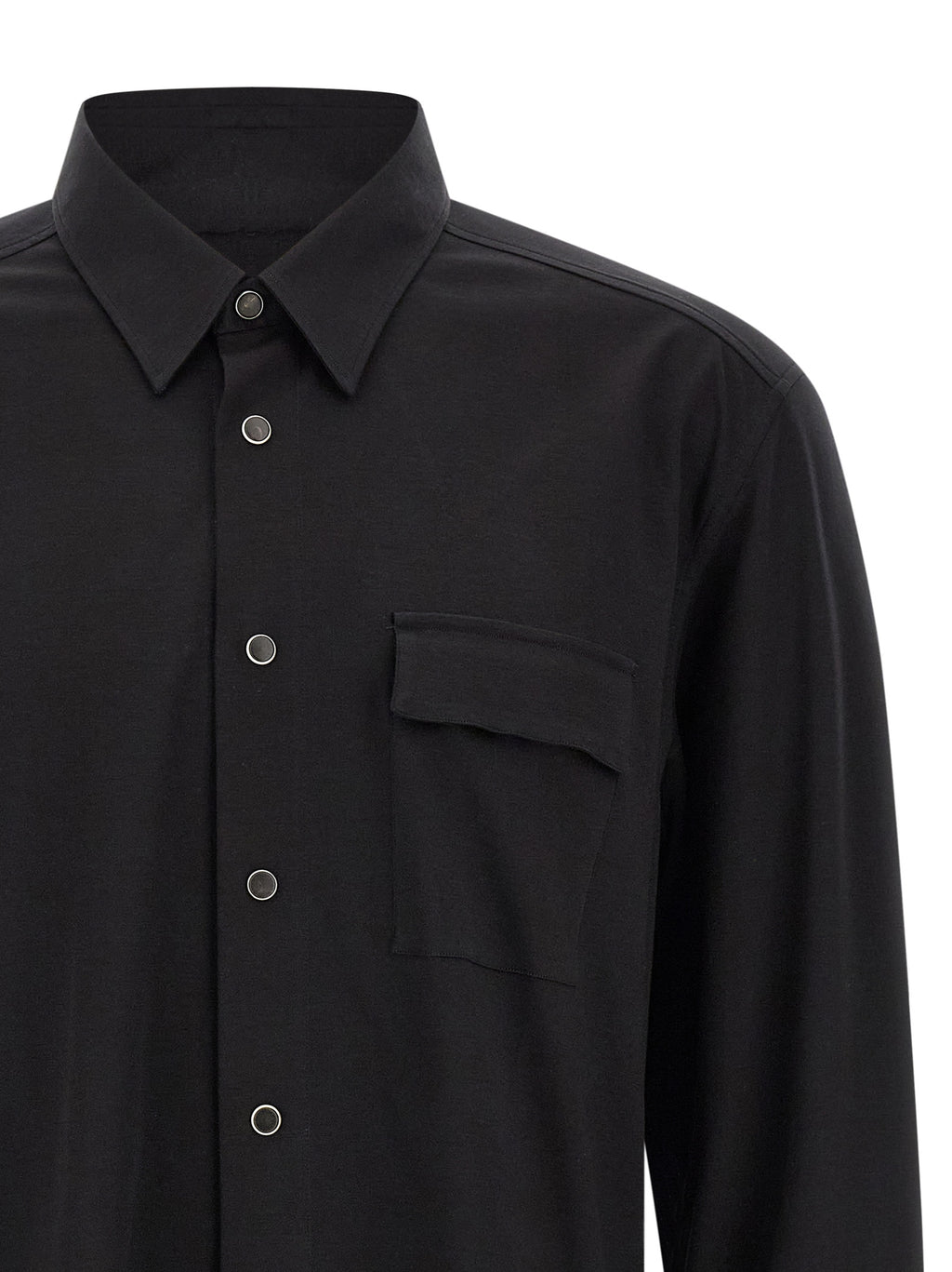 Kiton Black Cotton Shirt