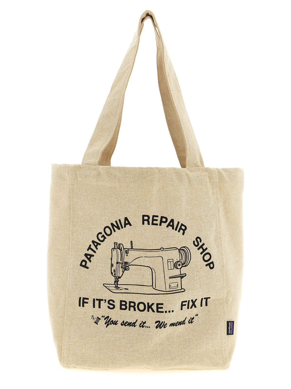 Patagonia Beige Cotton Tote Bag