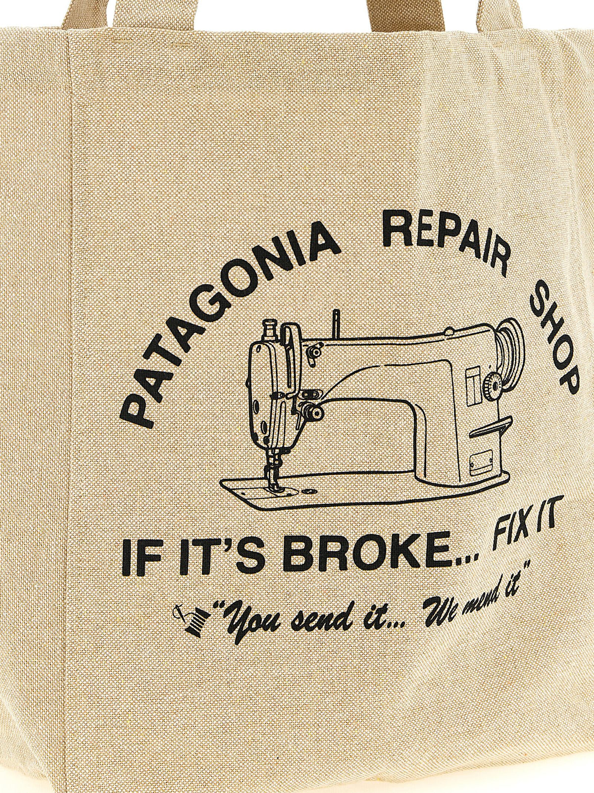 Patagonia Beige Cotton Tote Bag