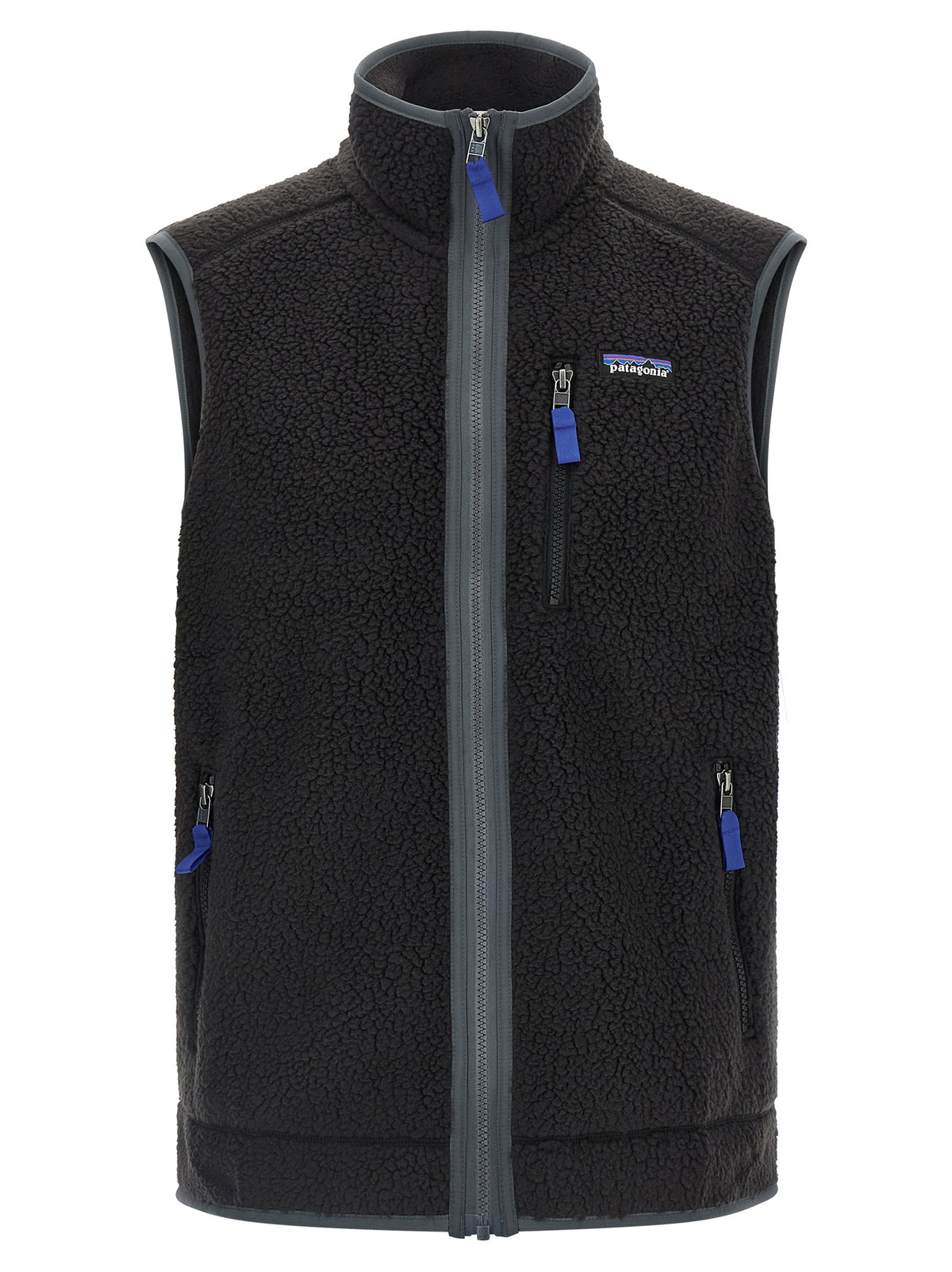 Black Polyester Sleeveless Jacket
