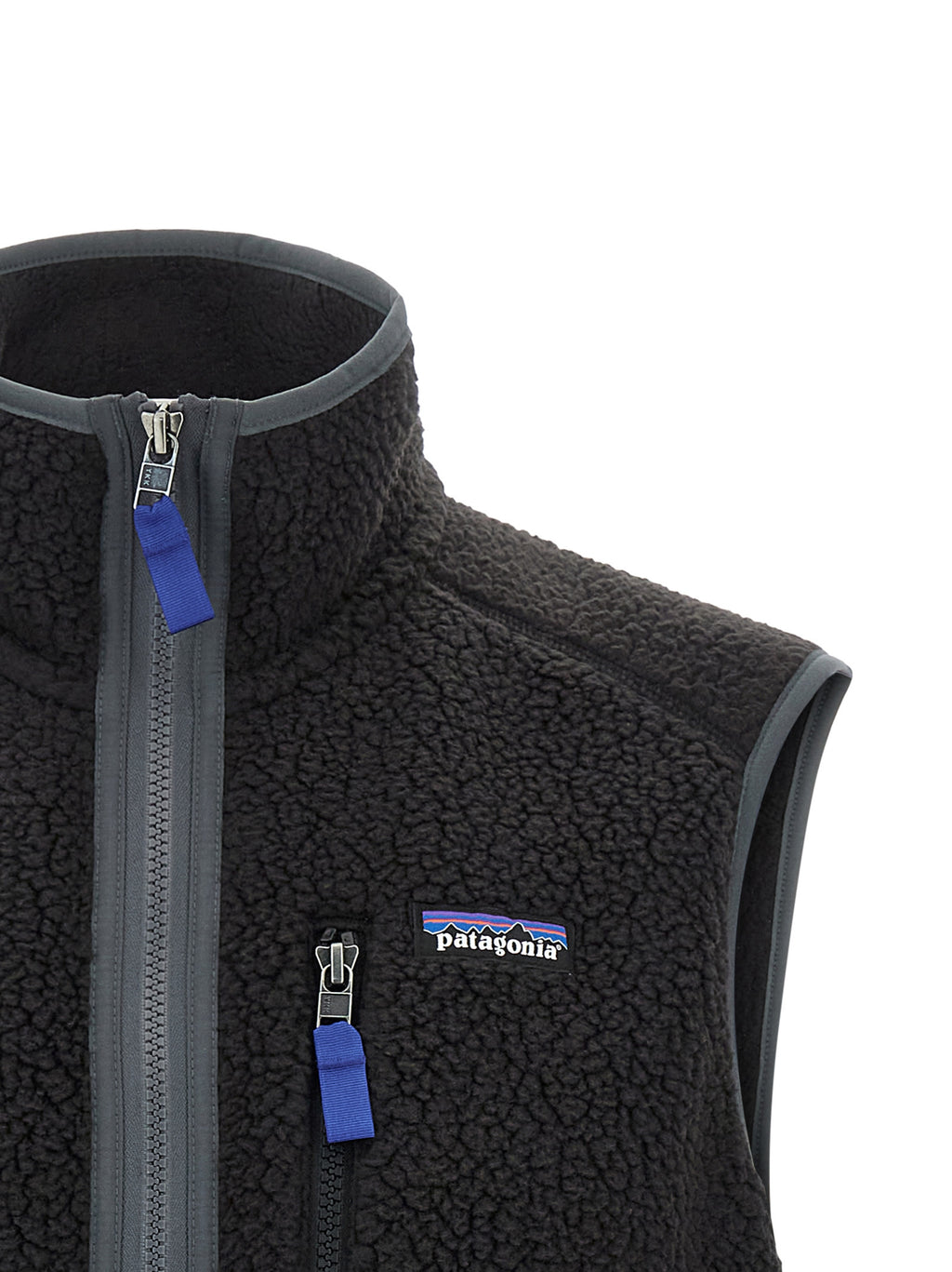 Black Polyester Sleeveless Jacket