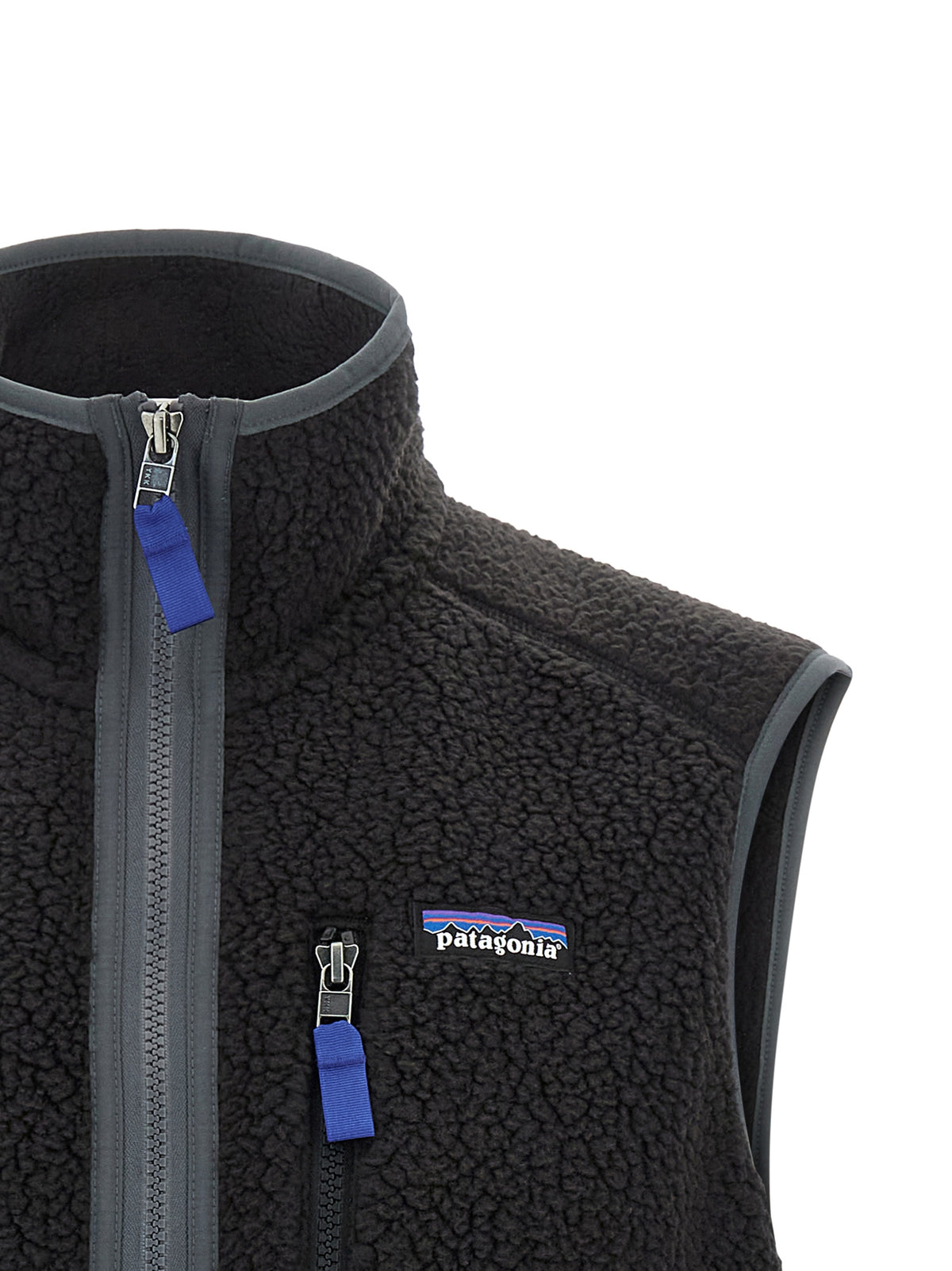 Black Polyester Sleeveless Jacket