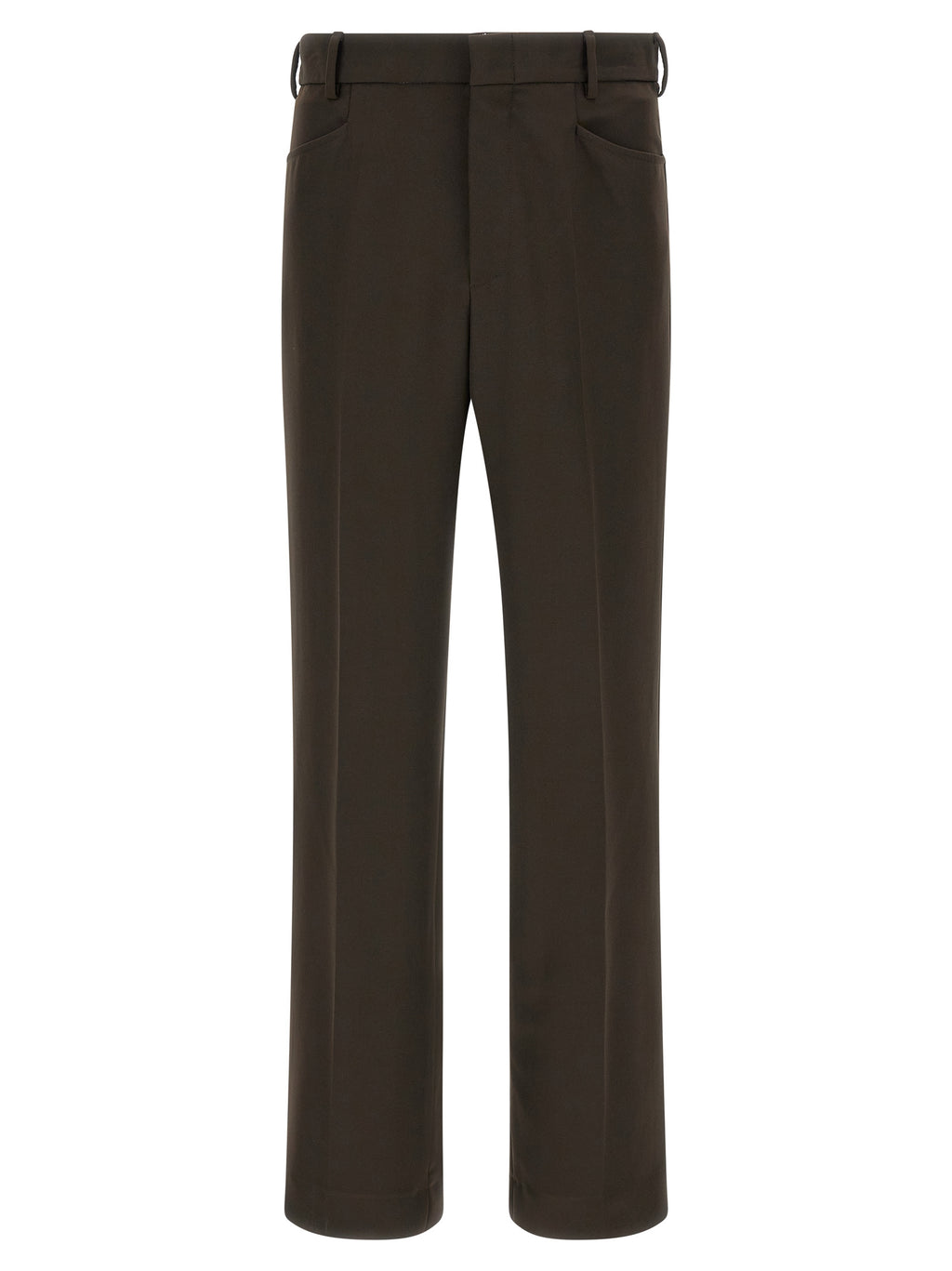 Second/Layer Brown Polyester Casual Trousers
