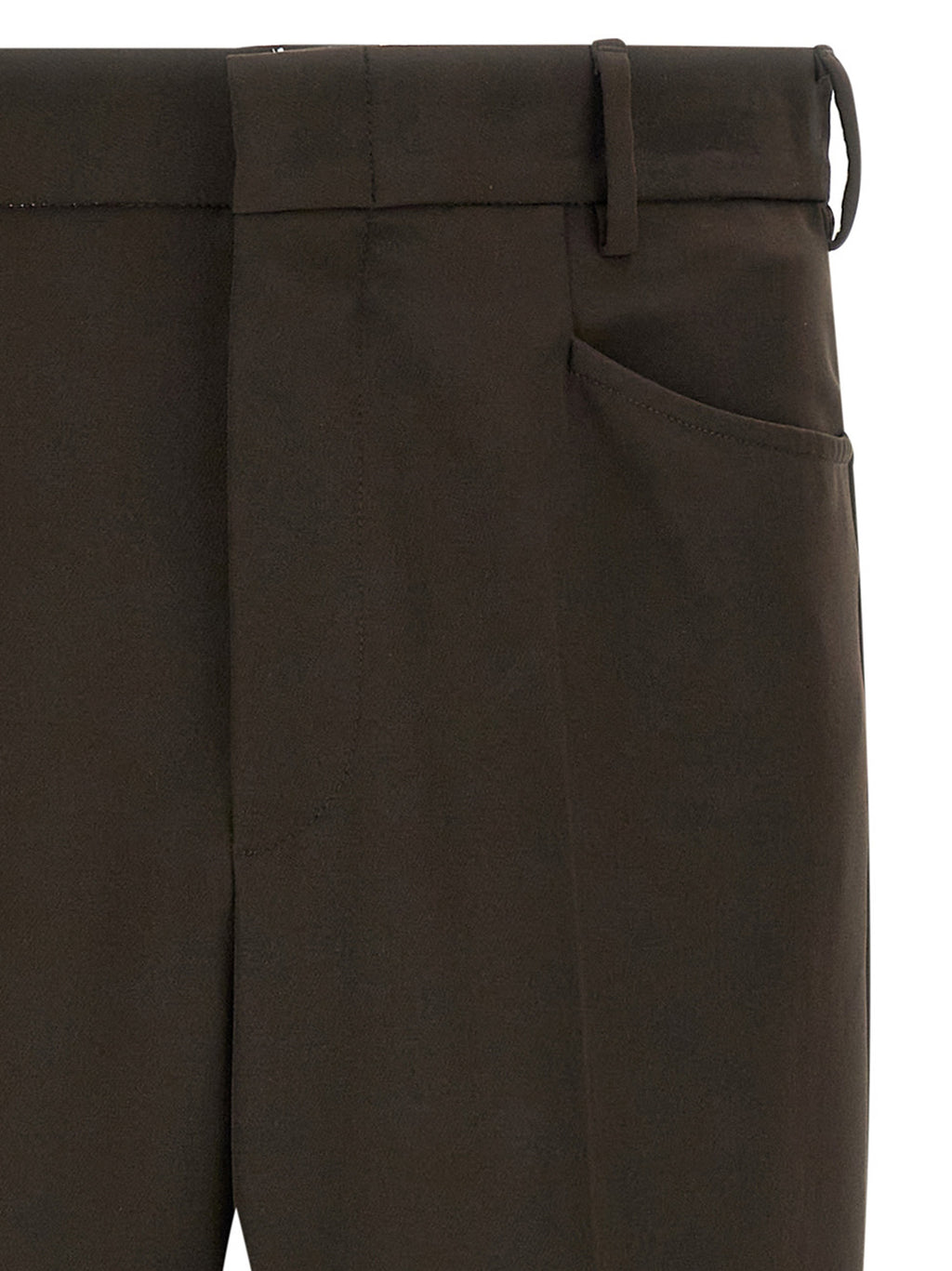 Second/Layer Brown Polyester Casual Trousers