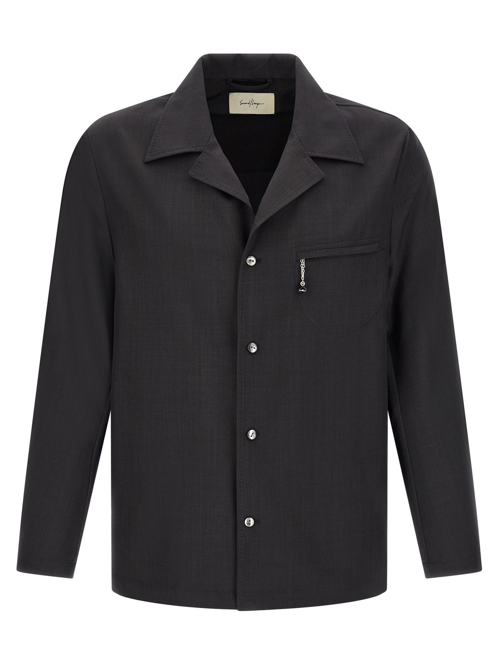 Second/Layer Grey Polyester Shirt