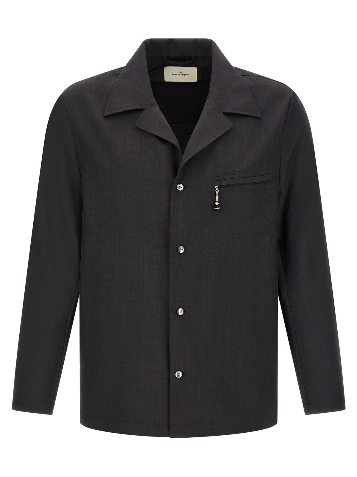 Second/Layer Grey Polyester Shirt