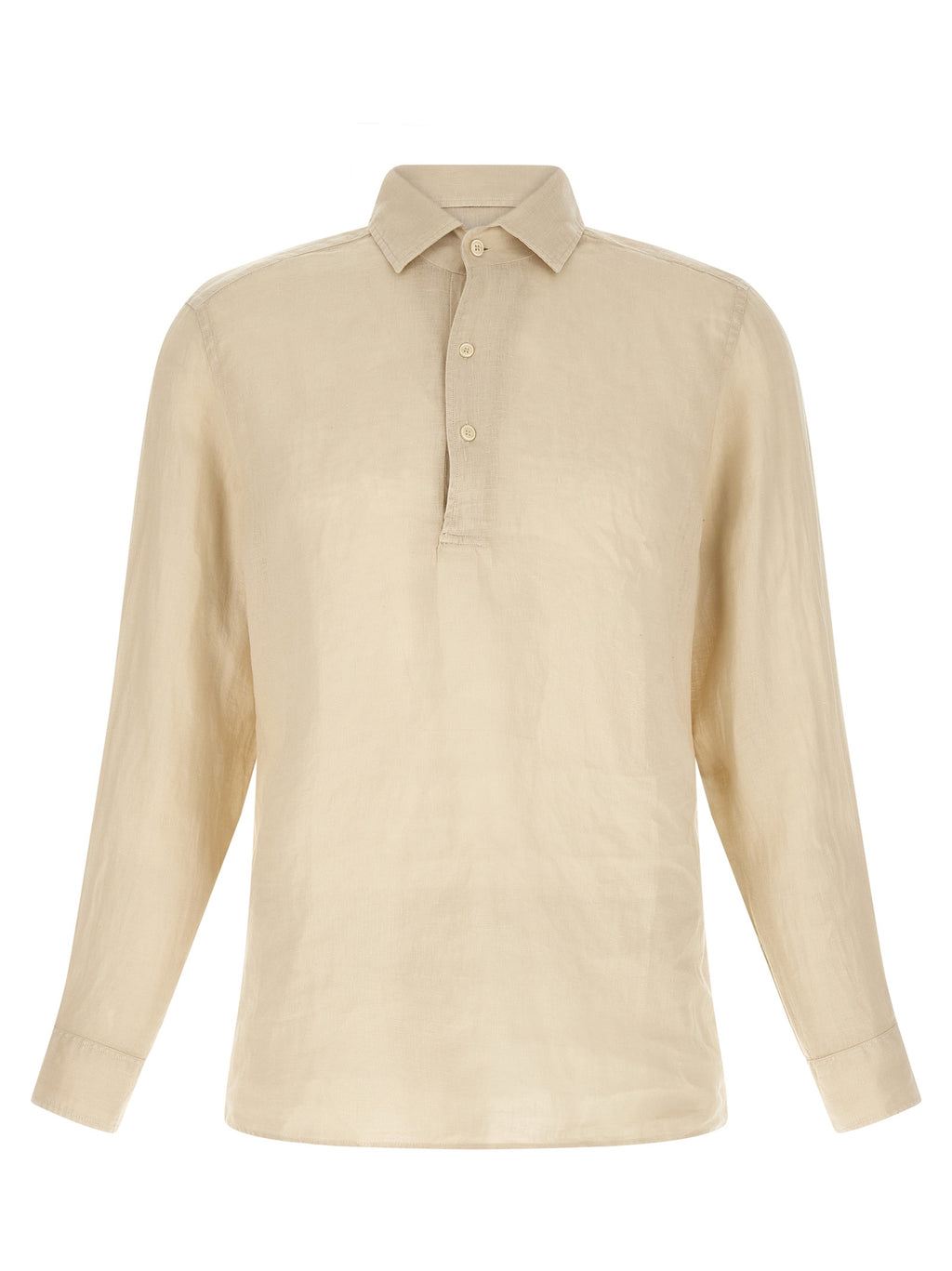 MC2 Saint Barth Beige Linen Polo Shirt