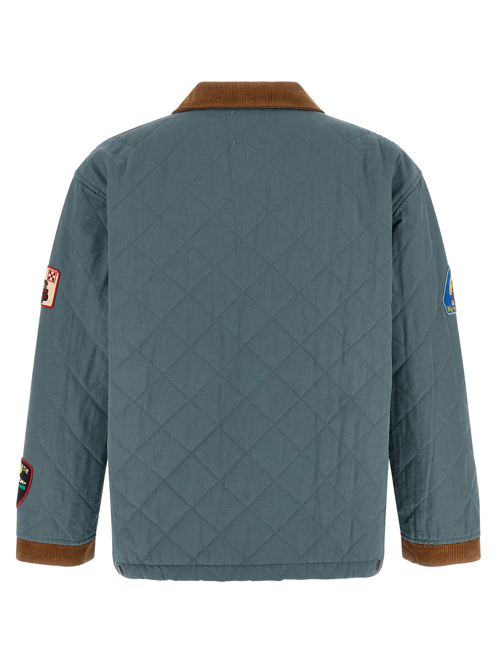 Blue Cotton Full-Length Jacket