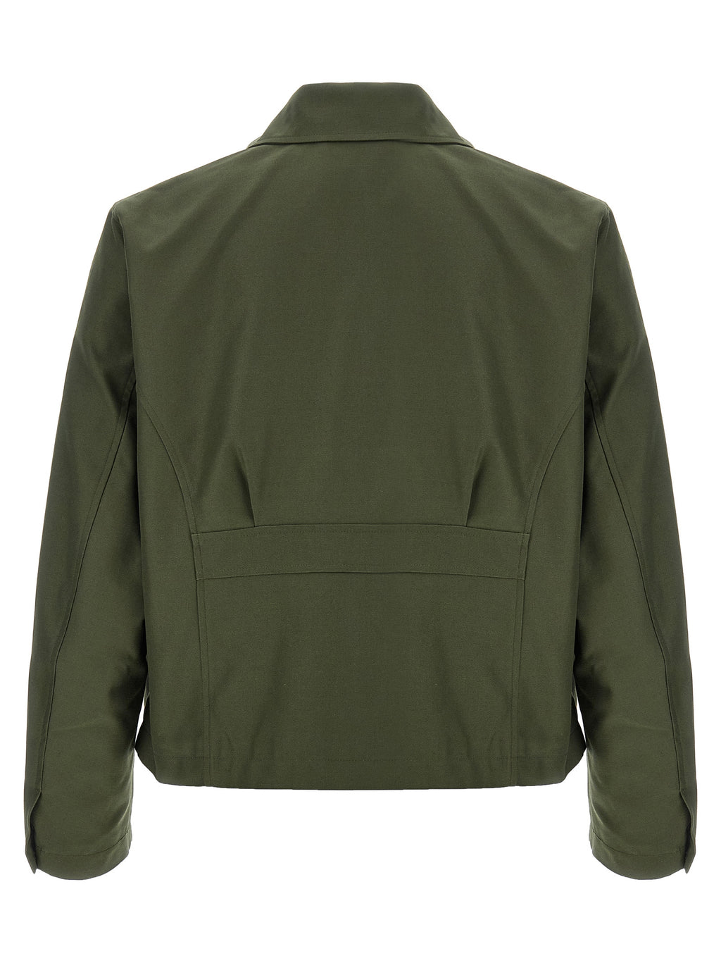 Bicolor Polyester Full-Length Jacket