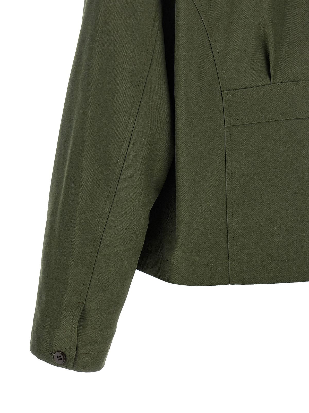 Bicolor Polyester Full-Length Jacket