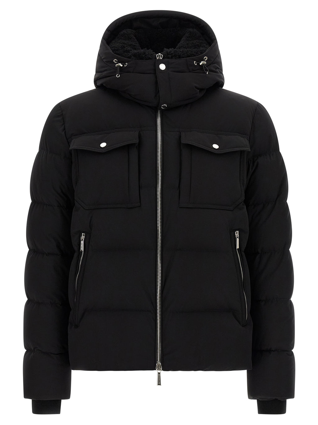 Black Wool Bomber
